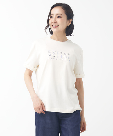 ロゴプリント スムース カットソー