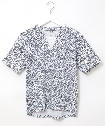 小花柄 レイヤード風 Tシャツ