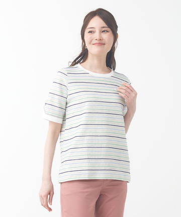 ジャガード ボーダー Tシャツ
