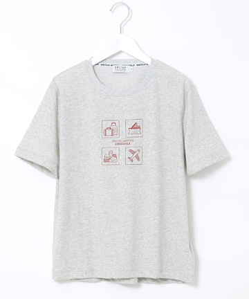 アイコンプリント クルーネック Tシャツ【吸汗速乾】