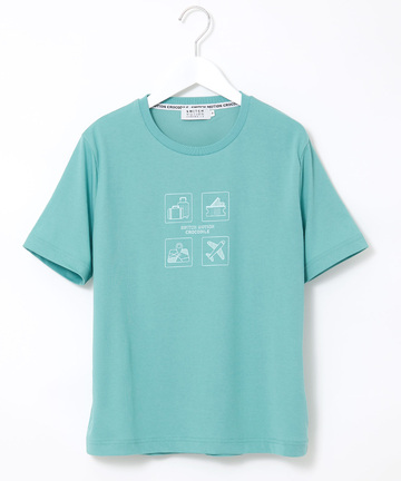 アイコンプリント クルーネック Tシャツ【吸汗速乾】