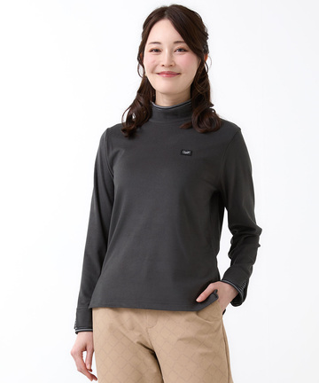 天竺 ハイネック デザインカットソー