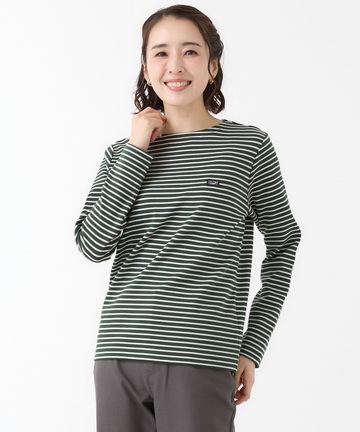 スムース ボーダー ロングTシャツ 