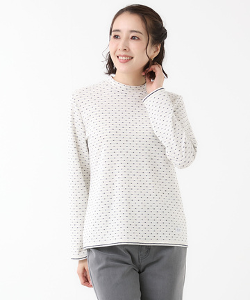 小花柄 ジャカード カットソー