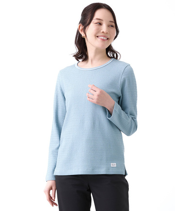 ケーブルジャカード クルーネック カットソー