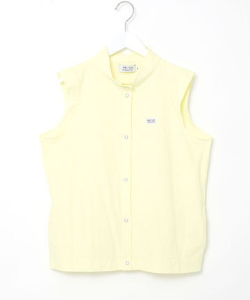 ロゴ ジャカード スタンドカラー ベスト