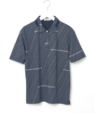 鹿の子 ロゴプリント ポロシャツ