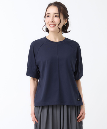 プレーティング天竺 パフスリーブ Tシャツ【接触冷感】