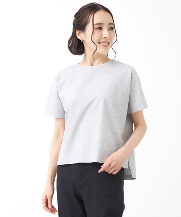 プレーティング天竺 ドルマンスリーブ Tシャツ【接触冷感】