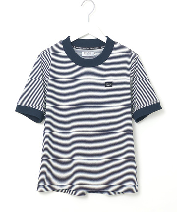 プレーティング天竺 リブ切り替え Tシャツ【吸水速乾】