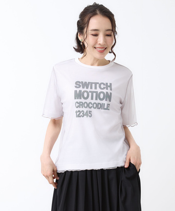 スムース チュール レイヤード風 Tシャツ