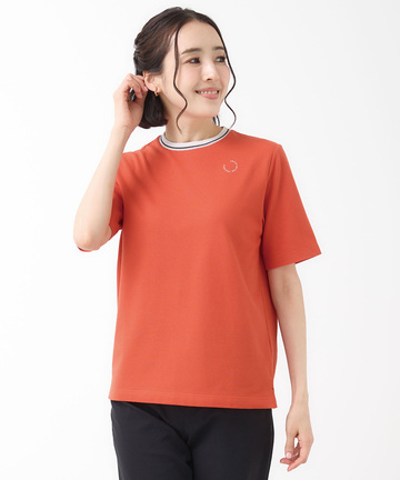 襟ライン クルーネック Tシャツ