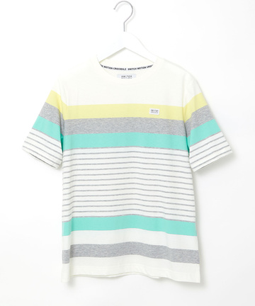 スノーコットン 天竺 パネルボーダー Tシャツ【接触冷感】