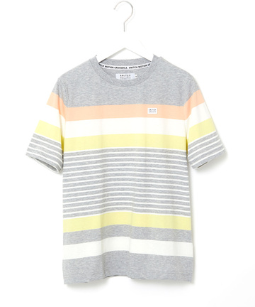 スノーコットン 天竺 パネルボーダー Tシャツ【接触冷感】