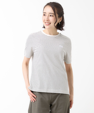 スノーコットン 天竺 ボーダー Tシャツ【接触冷感】