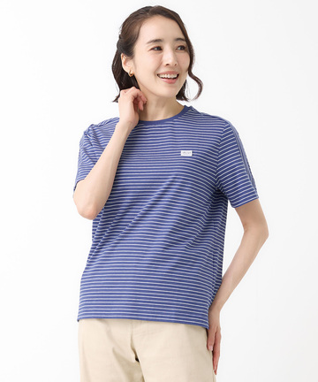 スノーコットン 天竺 ボーダー Tシャツ【接触冷感】