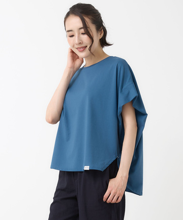 プレーティング天竺 ドルマンスリーブ Tシャツ【接触冷感】