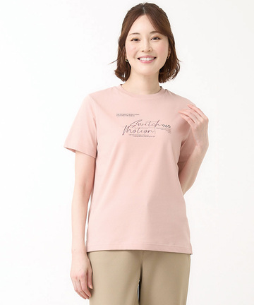 プレーティング天竺 モチーフプリント Tシャツ【吸汗速乾】