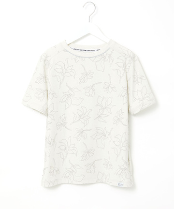 プレーティング天竺 花柄プリント Tシャツ【吸汗速乾】