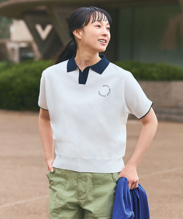 スキッパー ニット ポロシャツ【ZERO POLO】