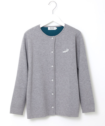 クルーネック ニット カーディガン