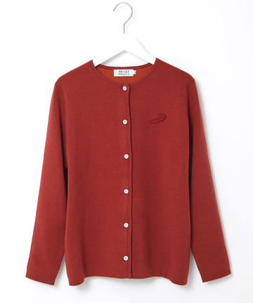 クルーネック ニット カーディガン