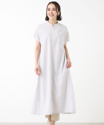 バンドカラー プルオーバー チュニック