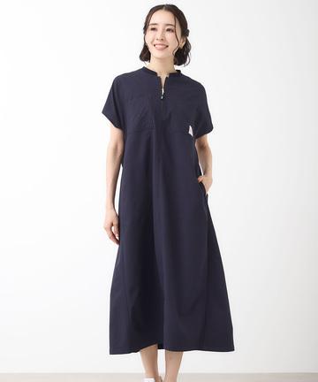 バンドカラー プルオーバー チュニック