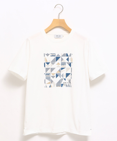 幾何学プリント Tシャツ【吸汗速乾】