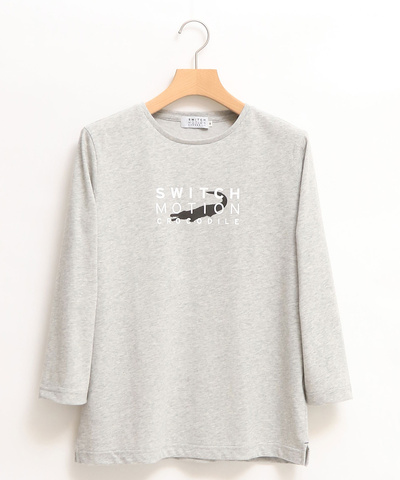 プレーティング天竺 ロゴプリント Tシャツ【吸汗速乾】