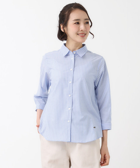 ノンアイロン ストライプ ブラウス