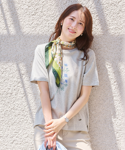 レディース コスモス プリント Tシャツ通販 [0102-55205