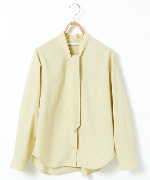 レディース コットンポプリン ボウタイ ブラウス通販 [0201-41152