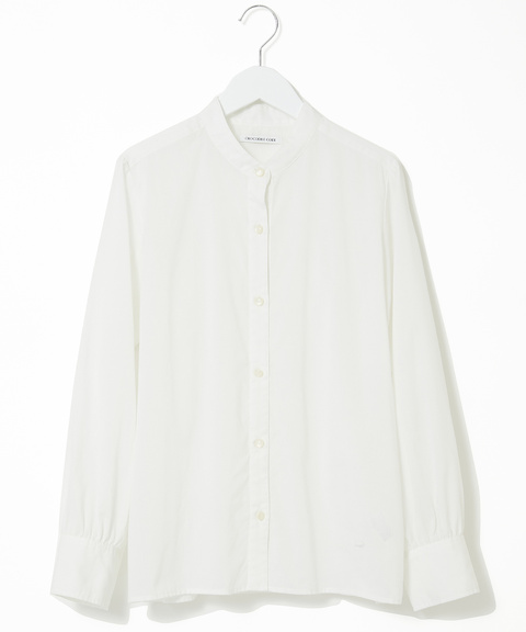 レディース ギャザー バンドカラー ブラウス通販 [0201-45156