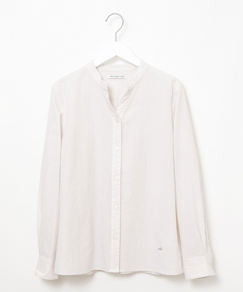 レディース サッカー ギンガム スキッパーブラウス通販 [0201-51154