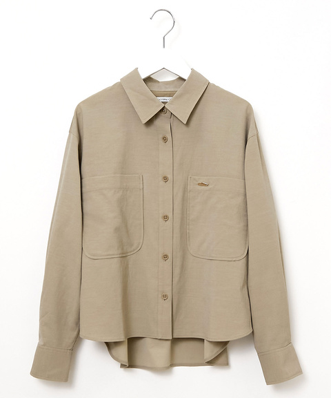 再構築 短丈 極上ウール ジャケット シャツのみ レディース ショート丈 ジャケットデザイン ブラウス【一部店舗限定