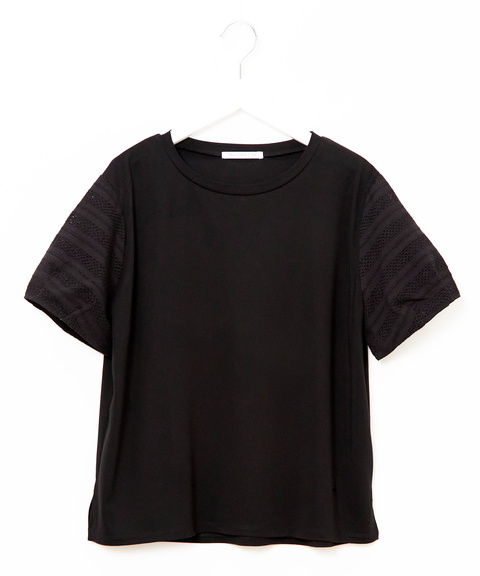 レディース 袖レース 切り替え Tシャツ通販 [0202-54251