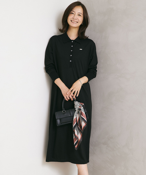 レディース ポロ襟 カット ワンピース通販 [0202-55256