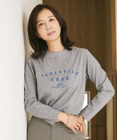 レディース カレッジ調ロゴ 長袖 Tシャツ通販 [0202-55259