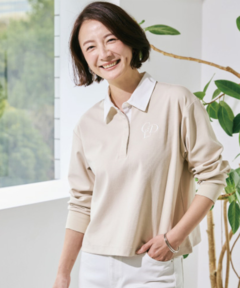 レディース ロゴ刺繡 ラガーシャツ【オンラインショップ・一部店舗限定