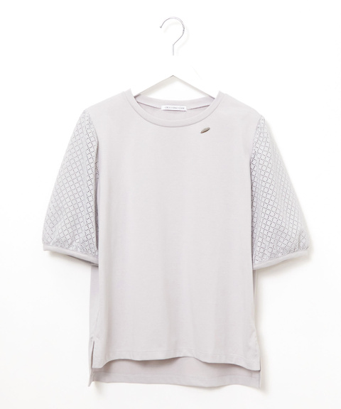 袖レース パフスリーブカットソー【オンラインショップ・一部店舗限定】