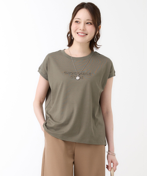 フレンチスリーブ ロゴデザイン Tシャツ