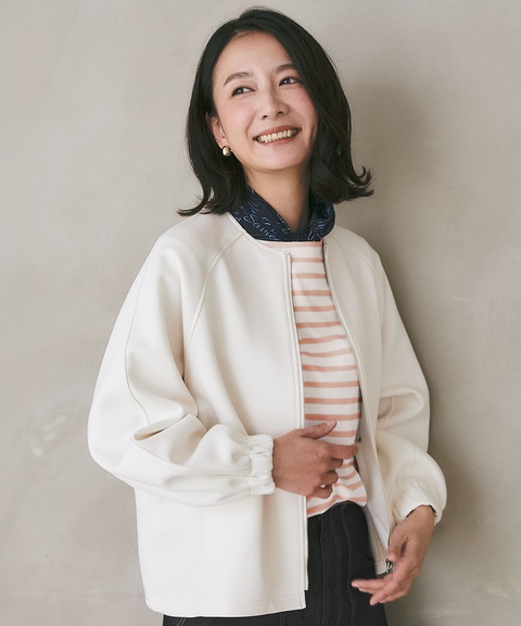 レディース ソフトカットソーブルゾン通販 [0204-51453