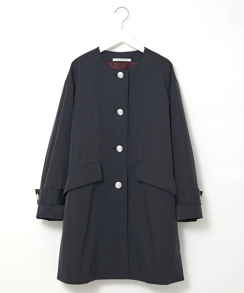 レディース メタルボタン ノーカラー コート通販 [0204-55453