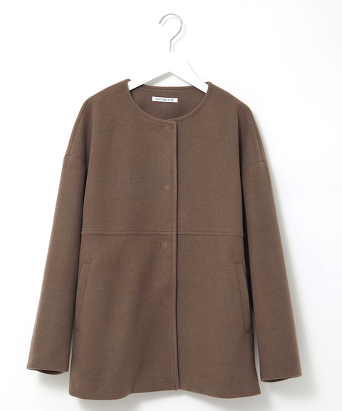 【新品未使用】ダークコード　14P MONICA DUFFLE COAT, ダッフルコート、マンテコ、ウール、日本製