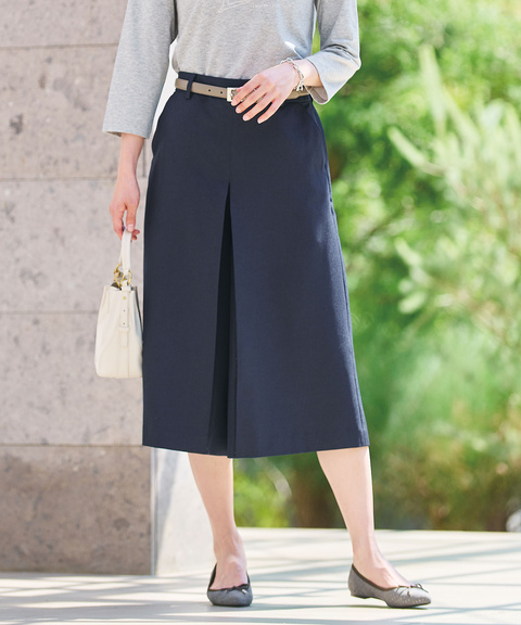 レディース プリーツデザイン クロップド キュロット通販 [0205-55552