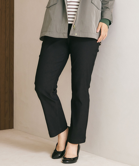 レディース ピケ ストレッチ スリムパンツ通販 [0205-55553