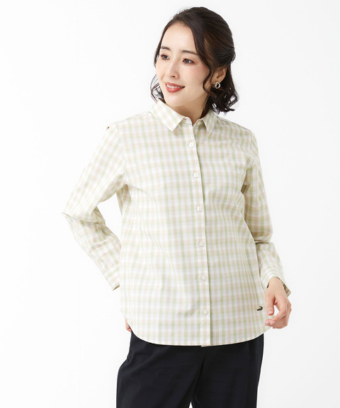 レディース ノンアイロン チェック柄 シャツ【シワになりにくい レディース ノンアイロン チェック柄 シャツ【シワになりにくい