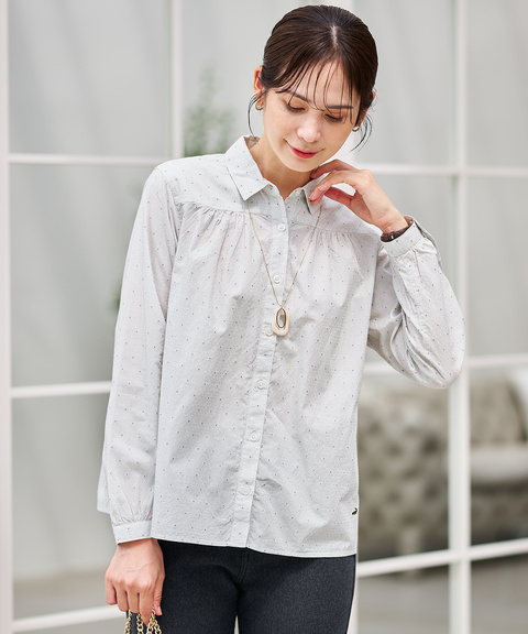 レディース コットン ドビー ブラウス通販 [0301-55109