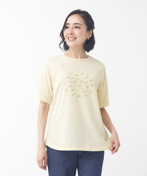 レディース 小花柄 プリント Tシャツ通販 [0302-53211] - クロコダイル